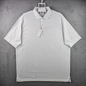 NEW Roundtree & Yorke Gold Label Polo Shirt Men XLT Supima Cotton White Non-Iron
